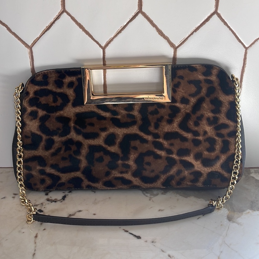 Michael Kors cheetah print clutch